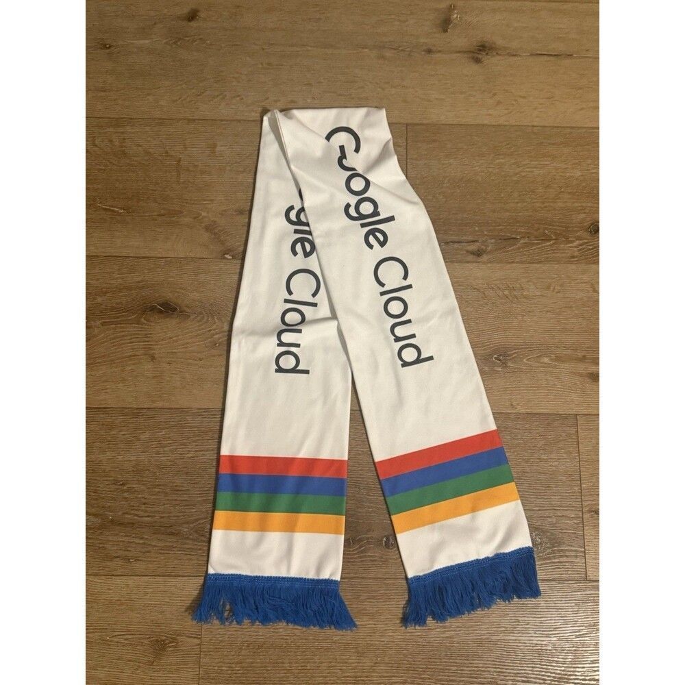 Google Cloud Adult White Outdoor Winter Scarf